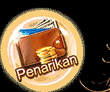 Gelembung kaca d06 berisi dompet emas dengan label Penarikan